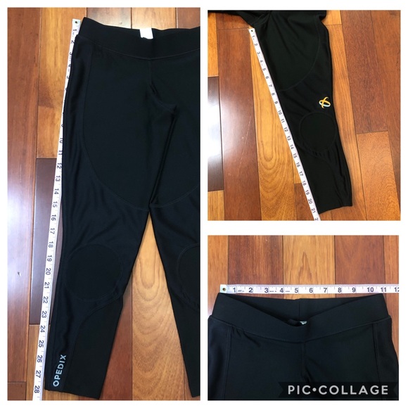 OPEDIX WOMEN BLACK KNEE-ACTION TIGHTS PETITE XS - Picture 6 of 7